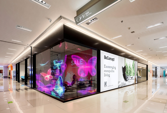 P6 Adhesive Transparent LED Display Film Easy Installation OEM ODM Approved