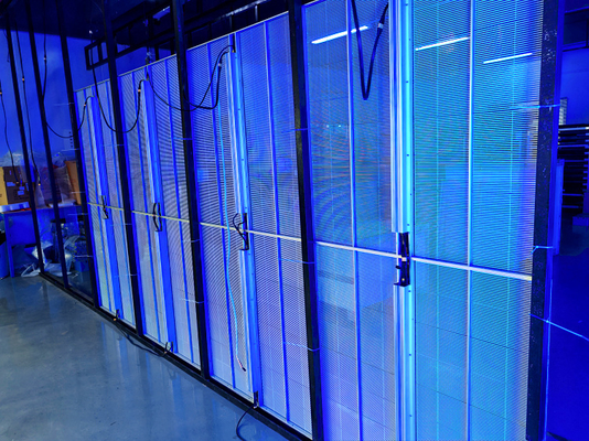 Π2.6-Π6.3 Διαφανής οθόνη LED IP65 για εμπορικά κέντρα / εκθεσιακές αίθουσες