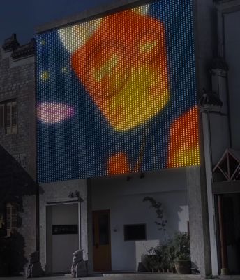 IP67 Waterproof DC12V RGB LED Mesh Screen for Outdoor Advertising and Building Facade