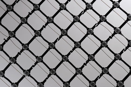 P143 Folding Flexible Advertising Transparent LED Curtain Display High Brightness