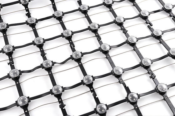 P125 High Brightness IP67 LED Display Screen Building Facade Advertising Video Wall Curtain Mesh Flexible Led Screen