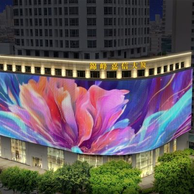 RGB Full Color P100 DMX512 Soft Flexible Advertising LED Mesh Screen High Brightness