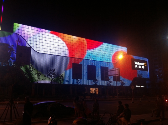 P100 LED Mesh Display Full Color RGB 12V IP67 Waterproof Flexible Outdoor LED Display