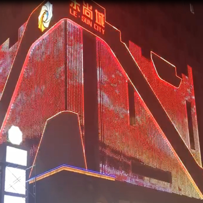 P31Lightweight LED Mesh Screen Full Color Permanent Light Digital LED Curtain with Easy Installation