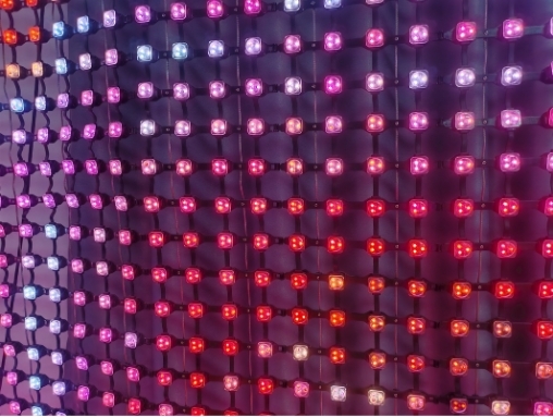 High Brightness Window Glass LED Screen Outdoor Transparent Flexible LED Curtain Screen