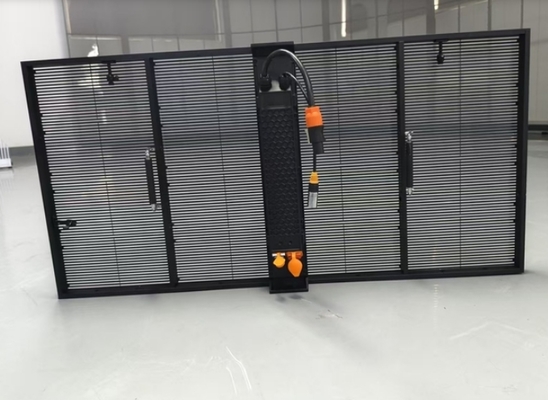 Transparent Advertising Led Video Wall Panel Crystal Rgb  Glass Thin  Mesh Glass Sticker Screen Luxury led transparent Grille screen