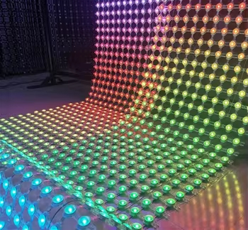 Transparent Led Mesh Screen Outdoor Waterproof IP67 P50 Flexible Led Curtain for Building