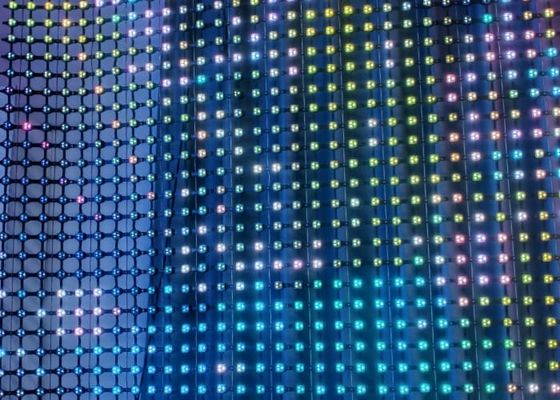 P62.5 Outdoor Waterproof Led Net Screen Lightweight Thin and Flexible Mesh Led Display for Media Facade Lighting