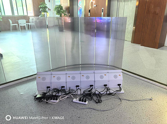 P6 Indoor DC5V Advertisement HD LED Transparent Film Display Screen For Shopping Market