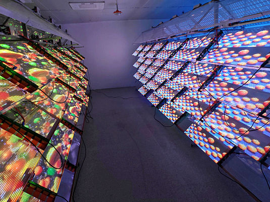 P8 Size Modern Advertising Flexible Transparent Film LED Screen for Indoor Shopping Malls