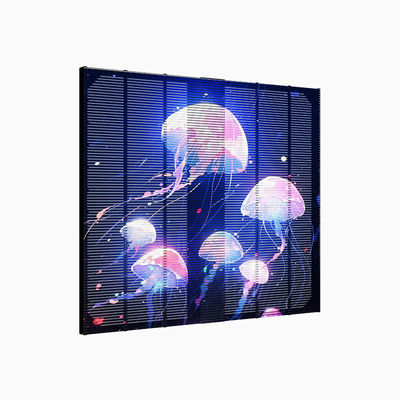 High Brightness P3.91 SMD1921 See Through Full Color RGB Mesh Grille Large Indoor Transparent Glass LED Display Panel Screen