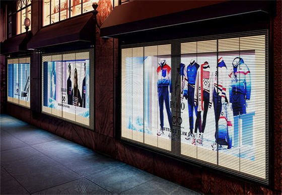 Ultra Clear 60% Transparency Indoor LED Display Panel 1800-2000cd Grille Screen with Easy Installation for Captivating Ads