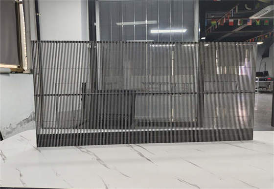 Ultra Clear 60% Transparency Indoor LED Display Panel 1800-2000cd Grille Screen with Easy Installation for Captivating Ads