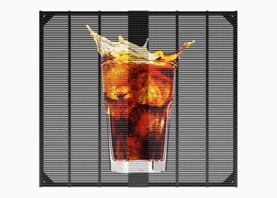 Intdoor P3.9 Full Color Grille Mesh Screen 4000-4500cd Transparent Led Screen Led Wall Display Screen