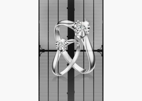 4000-4500cd Custom Indoor LED Transparent Display Screen P3.9 for Shopping Malls Full Color Grating Design 