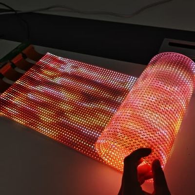 Indoor Outdoor Adhesive Transparent Flexible LED Film Crystal Screen Display Panel Transparent LED Film Screen for Glass