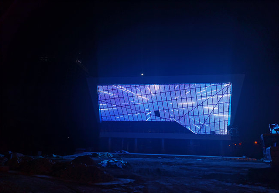 173W P41.5 DMX512 6000cd RGB SMD5050 DC12V Nova Controller IP67 Flexible LED Mesh Screen Outdoor Advertising