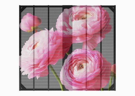 P2.6 1000*500mm Transparent Grille Display Screen 4500cd LED Advertising Video Wall for Shop Windows