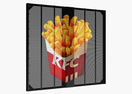 P2.6 1000*500mm Transparent Grille Display Screen 4500cd LED Advertising Video Wall for Shop Windows