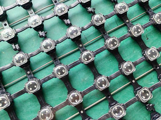 P62.5 12V SMD5050 RGB DMX512 IP67 Waterproof Sunlight Readable LED Mesh Screen with 160° Beam Angle