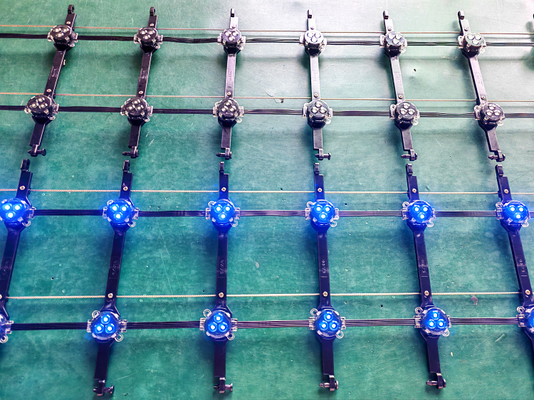 P125 SMD3535 Full Color LED Mesh Screen RGB DMX512 Flexible Transparent Roll-up for Outdoor Exhibition Halls