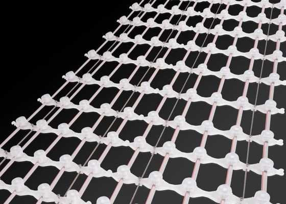 Outdoor Flexible RGB Full Color Transparent LED Pixel Mesh Screen Full Color P41.5 Lightweight Net Video Curtain Display