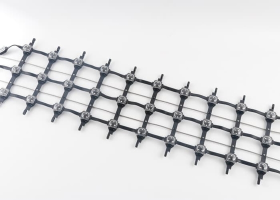 Building Facade Lighting P125 DC12V RGB Led Mesh Screen Outdoor DMX512 Flexible Led Curtain for Building