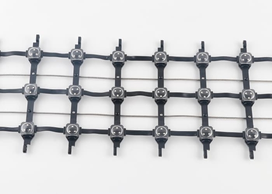 Building Facade Lighting P125 DC12V RGB Led Mesh Screen Outdoor DMX512 Flexible Led Curtain for Building