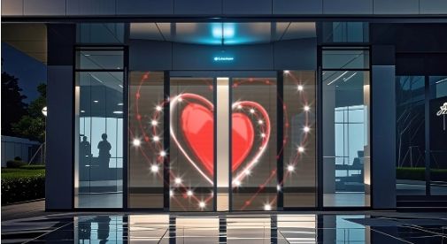 P4 Indoor Flexible LED Transparent Film Screen with PC Resin Material, IP67 Protection, and Customizable Sizes for Modern Displays