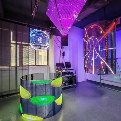 High Definition Customizable LED Grille Screen for Indoor Outdoor Advertising Waterproof Energy Efficient PC Point Lights