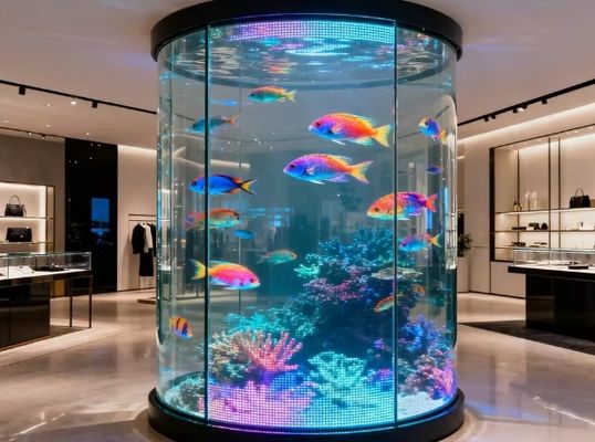 P8 Indoor Bendable Transparent LED Film Panel with 90% Transparency and IP67 Protection for Commercial Shopping Centers