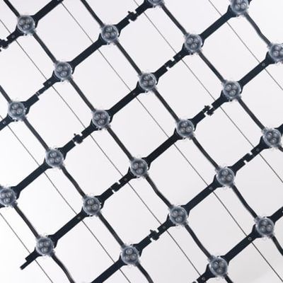 IP67 Waterproof 12V Transparent Full Color LED Mesh Screen Video Grid Screen Building Point Lights for Outdoor Use