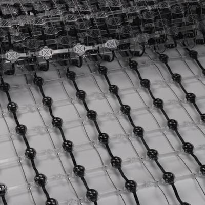 IP67 Waterproof 12V Transparent Full Color LED Mesh Screen Video Grid Screen Building Point Lights for Outdoor Use