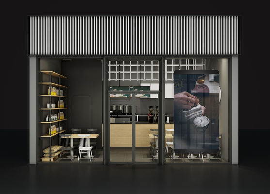 P3.9 RGB Advertising Glass Window 1000*1000mm Indoor Waterproof Transparent Grid Display LED Grille Screen