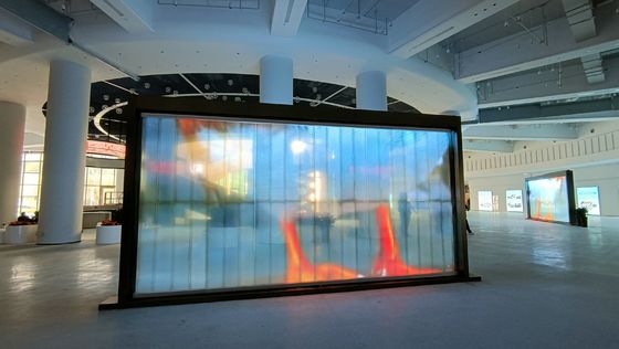 5V 2121 LED Transparent Screen Crystal Clear Digital Media Display for Retail Storefront Glass Exhibition Center Airport Terminal and Luxury Brand Showcase