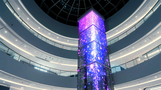 Indoor P3.9 1000*500mm Energy Saving 4000-4500cd  High Transparency Easy Install Transparent LED Display Screen Wall