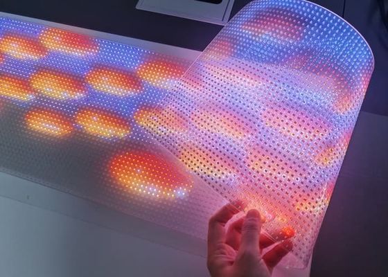 P4 Window Indoor Glass Transparent Led Film Display Transparent Panels Led Strip Mesh Display Screen