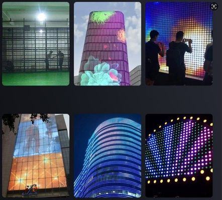 Led Mesh Pixel Screen For Advertising P50 Outdoor Waterproof Flexible LED Curtain Display Net Screen Pixel