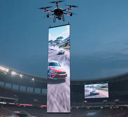 DC12V RGB Drone Flying LED Screen P30 High Brightness for Outdoor Advertising Exhibition Sports Events Night Shows