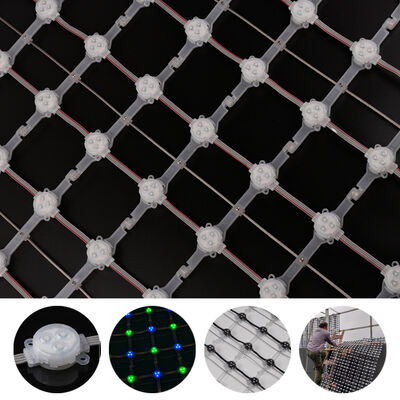 P100 Outdoor IP67 Flexible LED Mesh Curtain Full Color Customized Advertising Screen