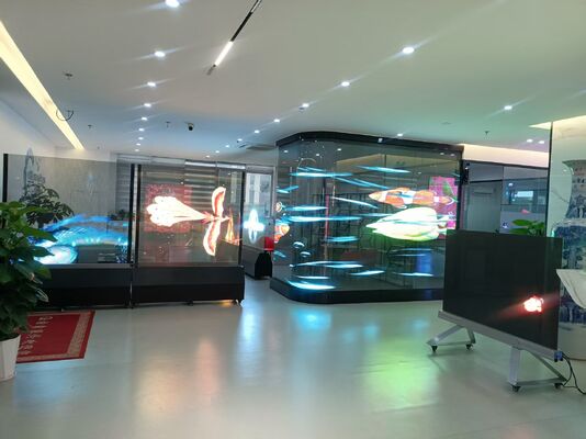  2.5mm Holographic LED Screen With Transparency Flexible Clear Imaging Easy Installation For Shopping Malls 
