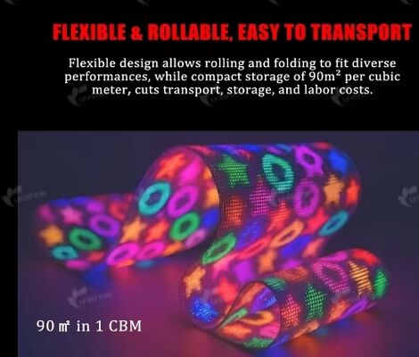 P30 LED Drone Screen Display Customized Transparent Thin Lightweight Mesh Screen IP68  Outdoor Advertising  Exhibition Sports Events Night Shows