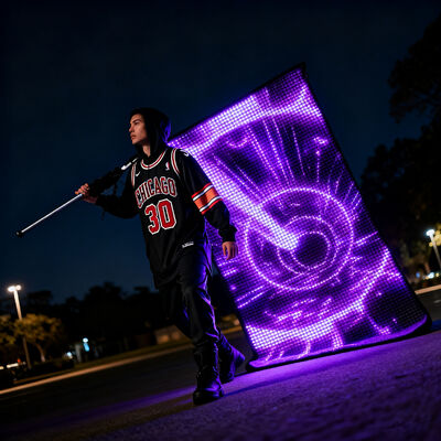 P15 Smart Control IP68 LED Drone Screen Programmable Flexible Tranceparent Screen for Concert Shows Flag Logo Display Weddings and Birthday Parties