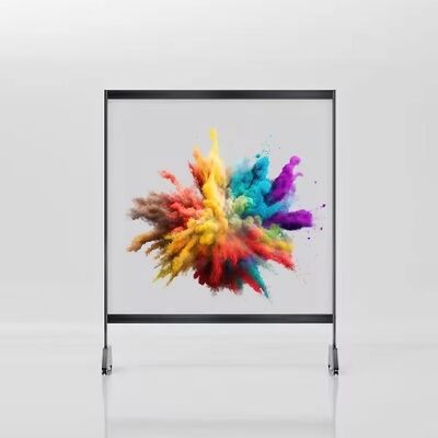 P7.82 HD Smart Control LED Holographic Screen Utra-Thin 5000CD  for Commercial Showrooms Building Glass Elevators Game Halls Advertising