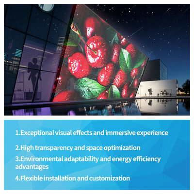 Flexible Self-Adhesive IP67 Waterproof LED Holographic Screen for Glass Windows