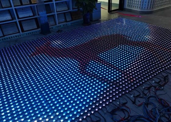 IP67 Waterproof Full Color P83 Outdoor LED Mesh Screen Flexible Mesh Curtain