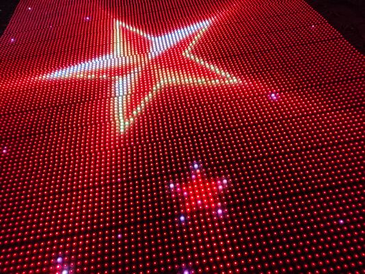 IP67 Waterproof LED Mesh Screen Transparent Modular Display for Solid Wall & Glass Curtain Advertising