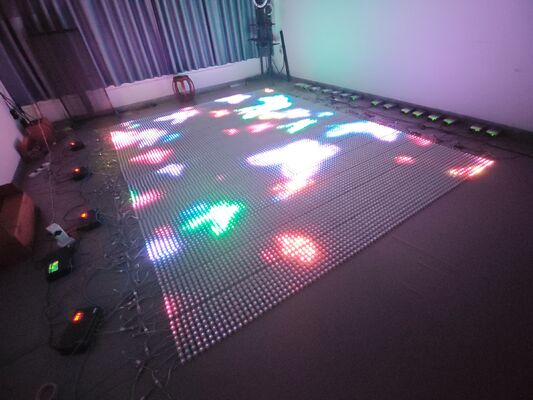 Layar Jala LED Modular Transparan 50mm Peringkat IP67 untuk Struktur Baja Kaca Gorden dan Iklan Luar Ruangan