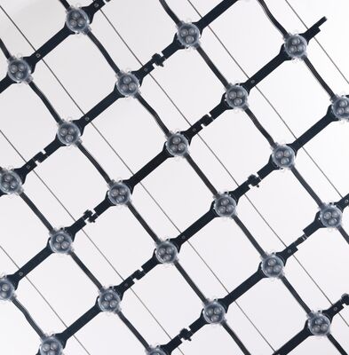 مرنة شفافة شبكة LED Screen125mm Dc12v IP67 وحدات للستارة الزجاجية الصلبة جدار الإعلان الاستخدام