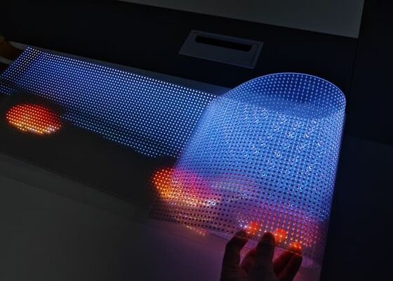 P8 DC5V Full Color Ultra-Thin Lightweight LED Film Screen High Brightness for Indoor